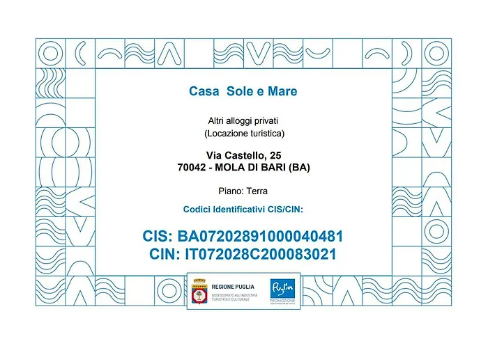 Casa Sole E Mare Сasa de vacaciones Mola di Bari